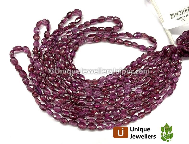 Rhodolite Purple Garnet Faceted Oval Beads